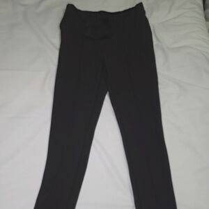 Pull On Black Stretch Pants W/Belt Tie- Size Lg